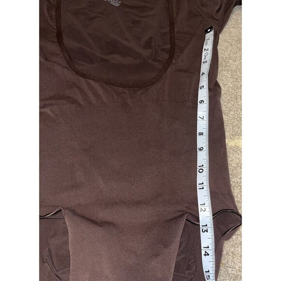 SKIMS (3XL) Seamless Sculpt Long Sleeve Open Bust Brief Bodysuit Cocoa Brown EUC - Picture 7 of 13